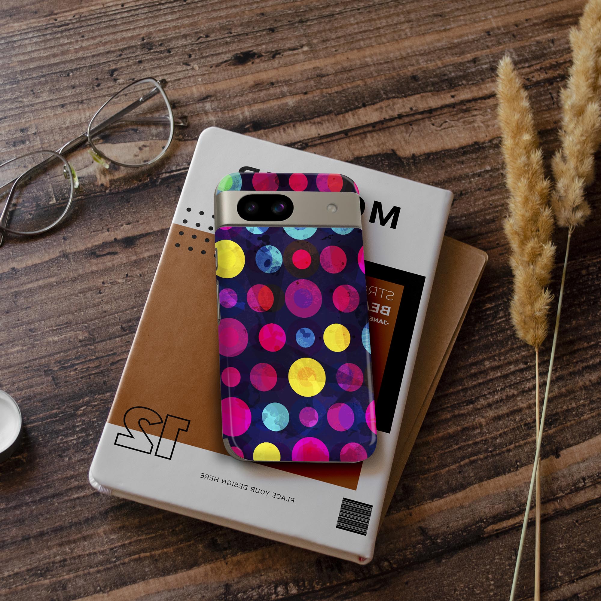 Pixel 8a 用 スキンシール pixel8a 全面スキンシール フル 背面 側面 ステッカー 保護シール 2枚入り ドット　水玉　カラフル　012348