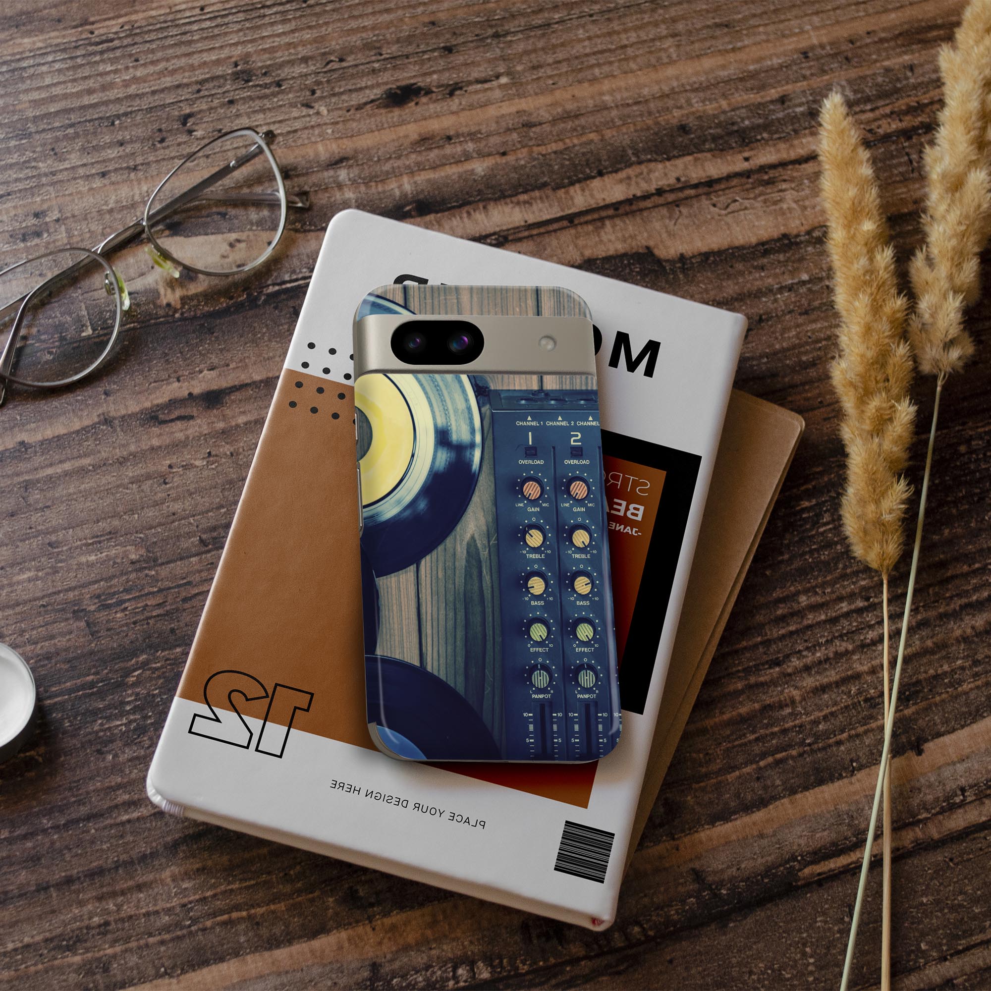 スマコレのPixel 8a 用 スキンシール pixel8a 全面スキンシール フル 背面 側面 ステッカー 保護シール 2枚入り レコード　音楽　かっこいい　012566｜アングル3