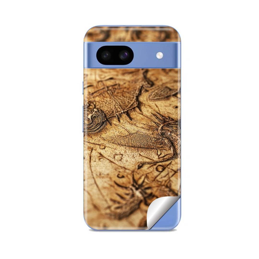 Google Pixel 8/8a/8 Pro 対応 スキンシール きせかえ 背面 保護 カバー ステッカー スマホ おしゃれ 貼るだけ 同柄2枚入り igsticker ヴィンテージ 地図 古地図 037759
