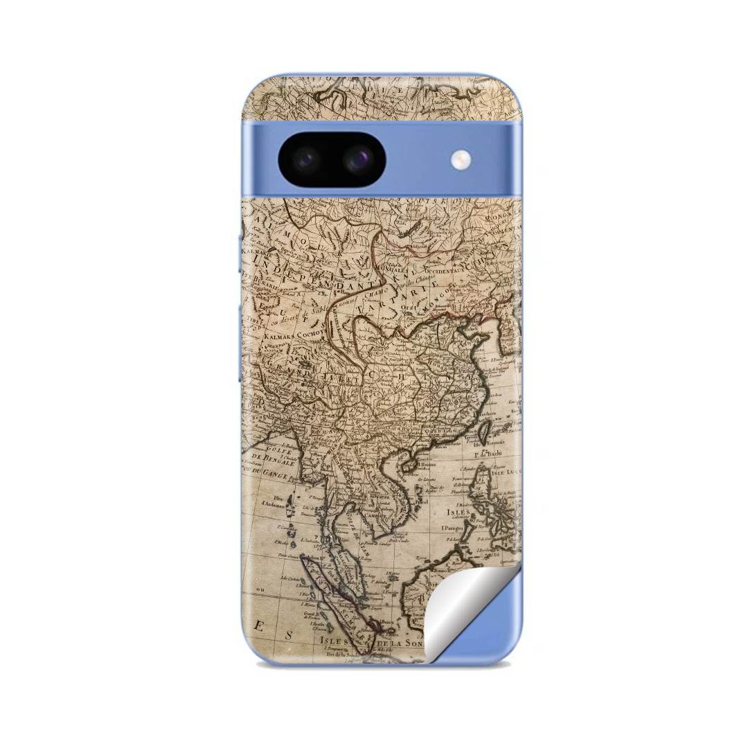 Google Pixel 8/8a/8 Pro 対応 スキンシール きせかえ 背面 保護 カバー ステッカー スマホ おしゃれ 貼るだけ 同柄2枚入り igsticker 古地図 世界地図 037788