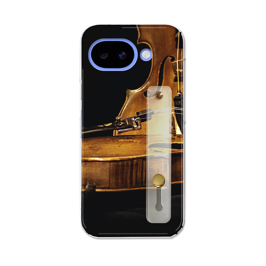 乐天商城 - Pixel 10a 用 スマホカバー Google pixel10a ハードケース スマホ ベルト付 スマホバンド 落下防止 シリコン スタンド機能付 スリム 背面 片手持ち カバー 携帯リング フィンガーリング 角度調整 023623 バイオリン　音楽　楽器