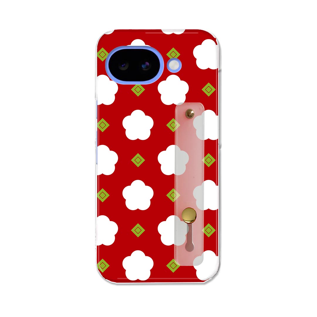 Mobile Phone - Pixel 10a 用 スマホカバー Google pixel10a ハードケース スマホ ベルト付 スマホバンド 落下防止 シリコン スタンド機能付 スリム 背面 片手持ち カバー 携帯リング フィンガーリング 角度調整 010358 和風　和柄