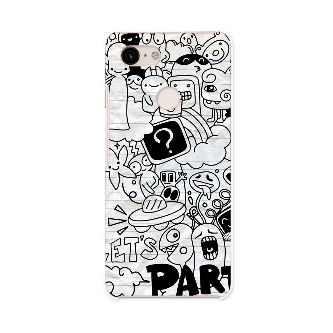 Pixel 3 専用 ハードケース ピクセル3 igcase スマホカバー カバー ケース pc ハードケース 016426 ノート 絵 妖怪 モンスター
