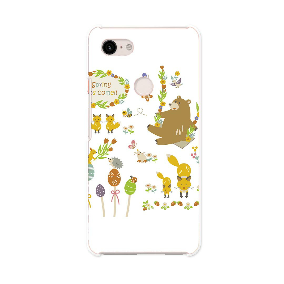 Pixel 3XL Google pixel3xl グーグル ピクセル3XL simfree SIMフリー スマホ カバー ケース スマホケース スマホカバー PC ハードケース 009541 動物 フラワー 蝶