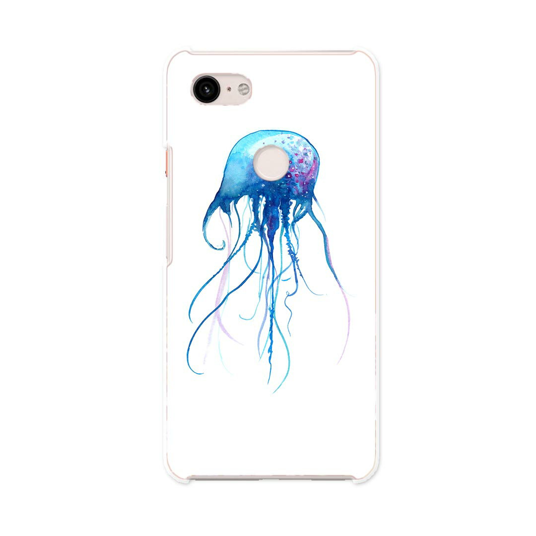 Pixel 3XL Google pixel3xl グーグル ピクセル3XL simfree SIMフリー スマホ カバー ケース スマホケース スマホカバー PC ハードケース 010932 海　くらげ　青