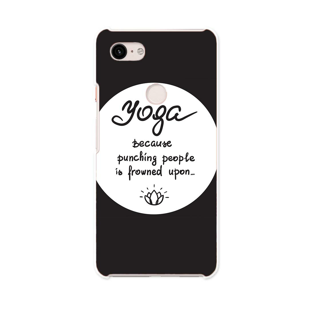 Pixel 3XL Google pixel3xl グーグル ピクセル3XL simfree SIMフリー スマホ カバー ケース スマホケース スマホカバー PC ハードケース 016089 yoga ヨガ 英字 おしゃれ