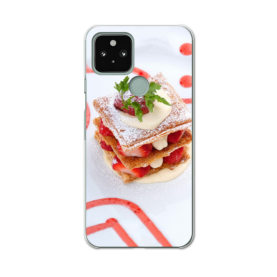 ミルフィーユ Google Pixel 5 専用ケース ハードケース softbank ソフトバンク igcase スマホカバー カバー ケース 000193 写真・風景 ケーキ　いちご　ミルフィーユ