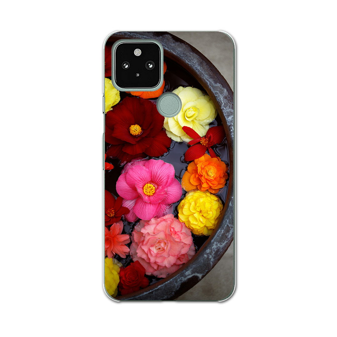 Google Pixel 5 専用ケース ハードケース softbank ソフトバンク igcase スマホカバー カバー ケース 000953 フラワー 花　カラフル