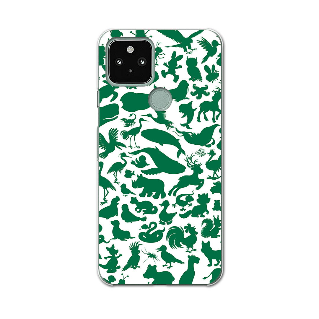 Mobile Phone Cases - Google Pixel 5 専用ケース ハードケース softbank ソフトバンク igcase スマホカバー カバー ケース 003577 アニマル 動物　イラスト　緑