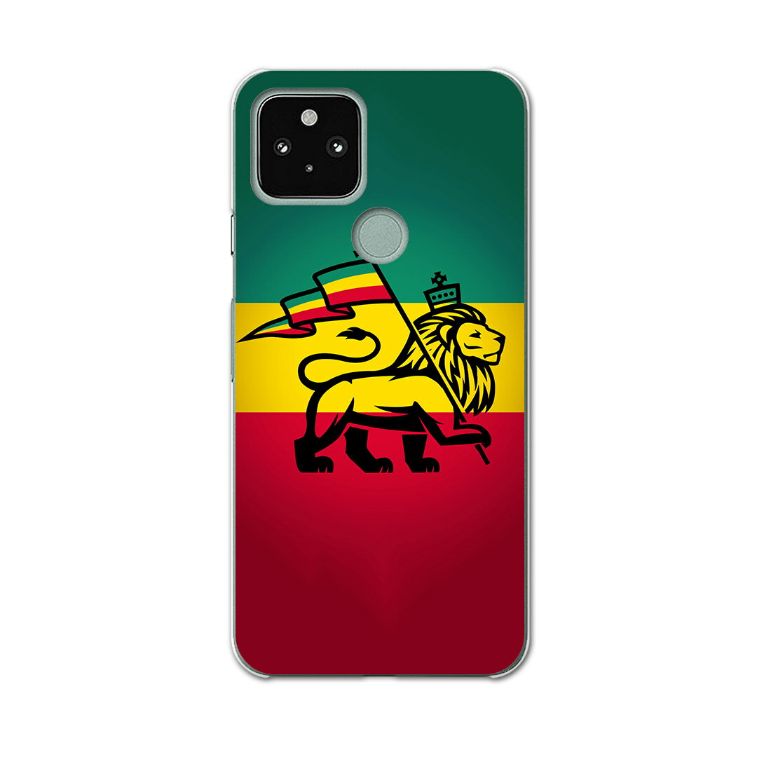 Google Pixel 5 専用ケース ハードケース softbank ソフトバンク igcase スマホカバー カバー ケース 011741 レゲエ　動物　ライオン