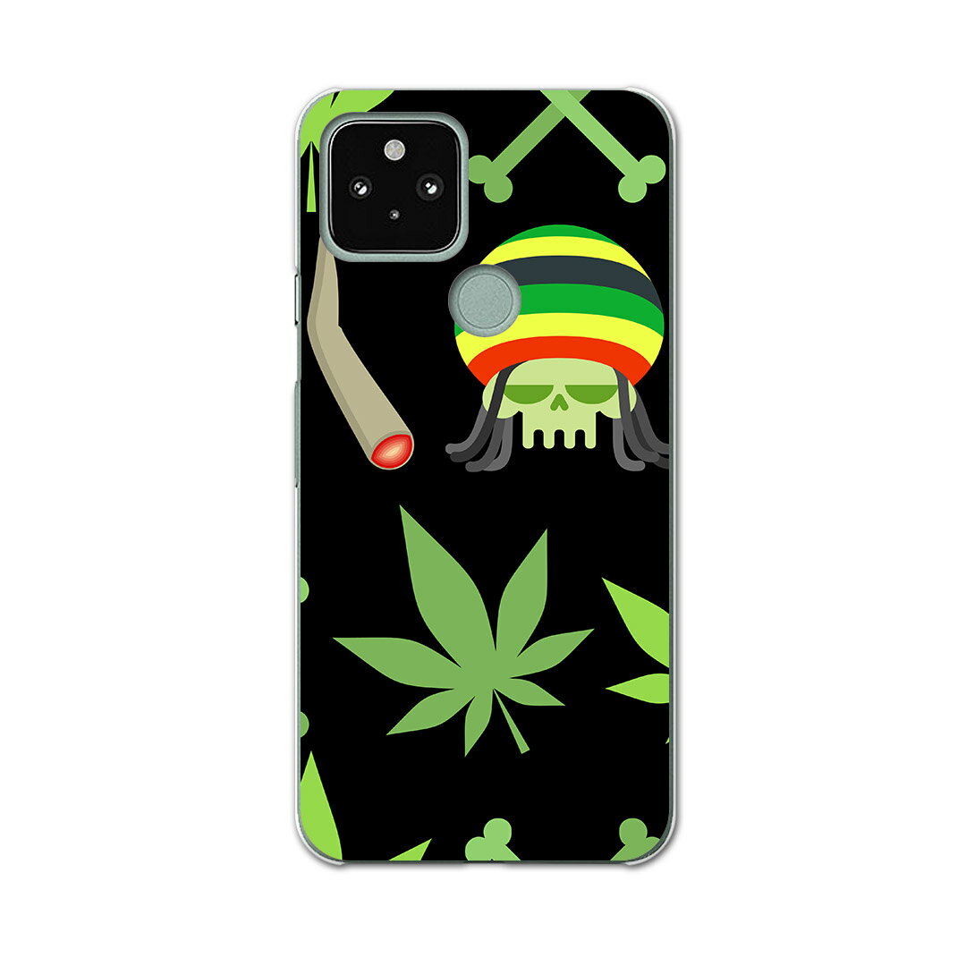 Google Pixel 5 専用ケース ハードケース softbank ソフトバンク igcase スマホカバー カバー ケース 011917 レゲエ　スカル　かっこいい