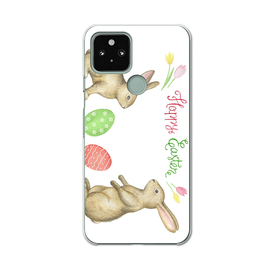Mobile Phone Cases - Google Pixel 5 専用ケース ハードケース softbank ソフトバンク igcase スマホカバー カバー ケース 015393 イースター　たまご　とり　うさぎ　パステル