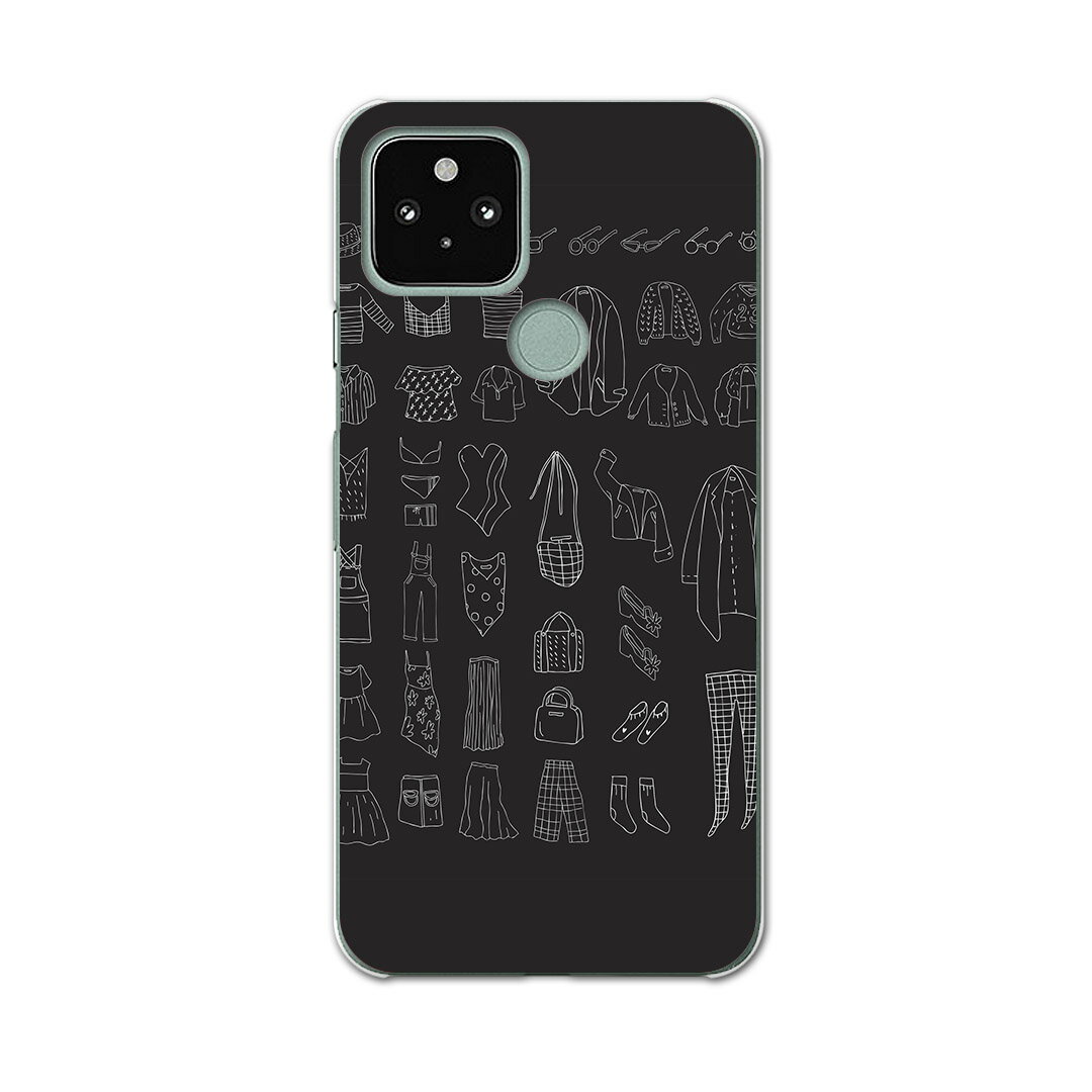 樂天商城 - Google Pixel 5 専用ケース ハードケース softbank ソフトバンク igcase スマホカバー カバー ケース 015572 服　モノクロ　手書き　絵