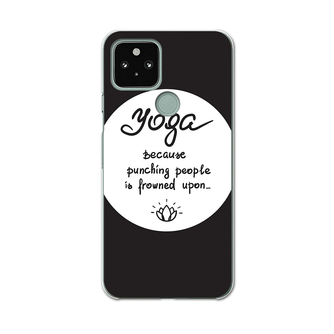 Google Pixel 5 専用ケース ハードケース softbank ソフトバンク igcase スマホカバー カバー ケース 016089 yoga ヨガ 英字 おしゃれ