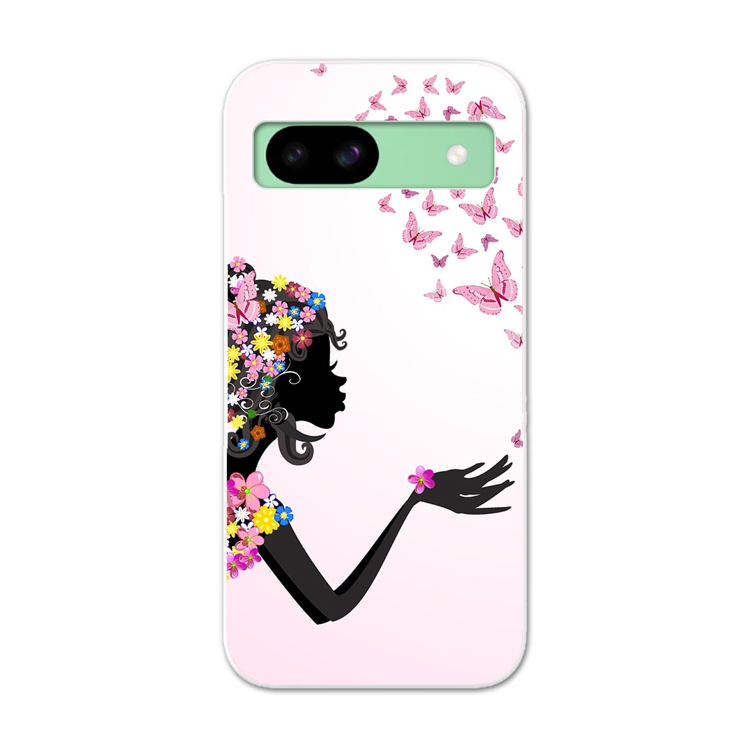 Pixel 8a 用ハード ケース ピクセル8a pixel8a 対応 ケース カバー ハードケース 007142 蝶　人物
