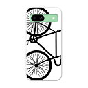 Pixel 8a 用ハード ケース ピクセル8a pixel8a 対応 ケース カバー ハードケース 009765 乗り物 自転車 モノクロ