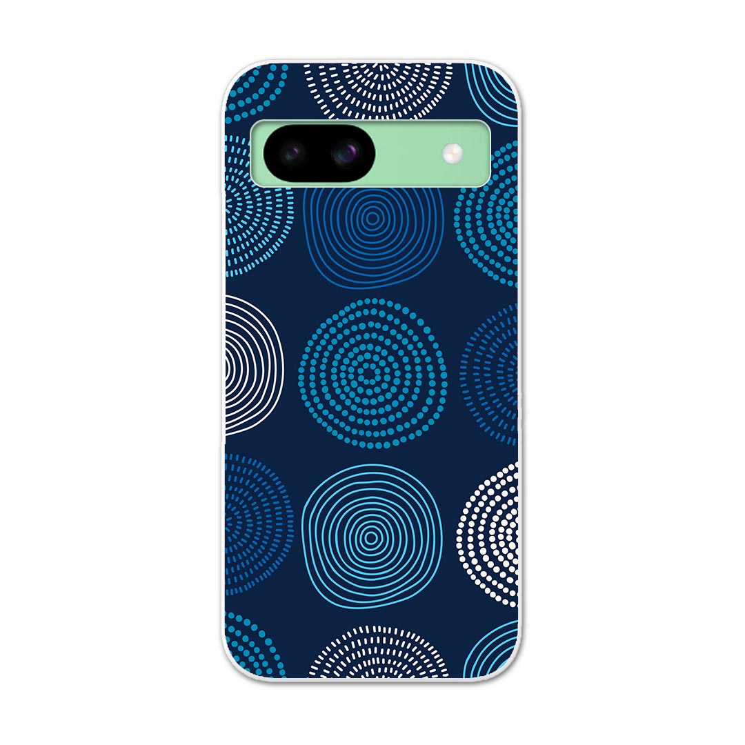 Mobile Phone Cases - Pixel 8a 用ハード ケース ピクセル8a pixel8a 対応 ケース カバー ハードケース 010449 模様　青　白