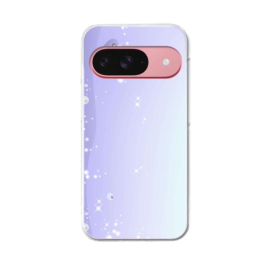 Google Pixel 9 / Pixel 9 pro 共通対応 6.3インチ ハードケース pixel9 pixel9pro 対応 ケース カバー 001723 キラキラ　貝殻