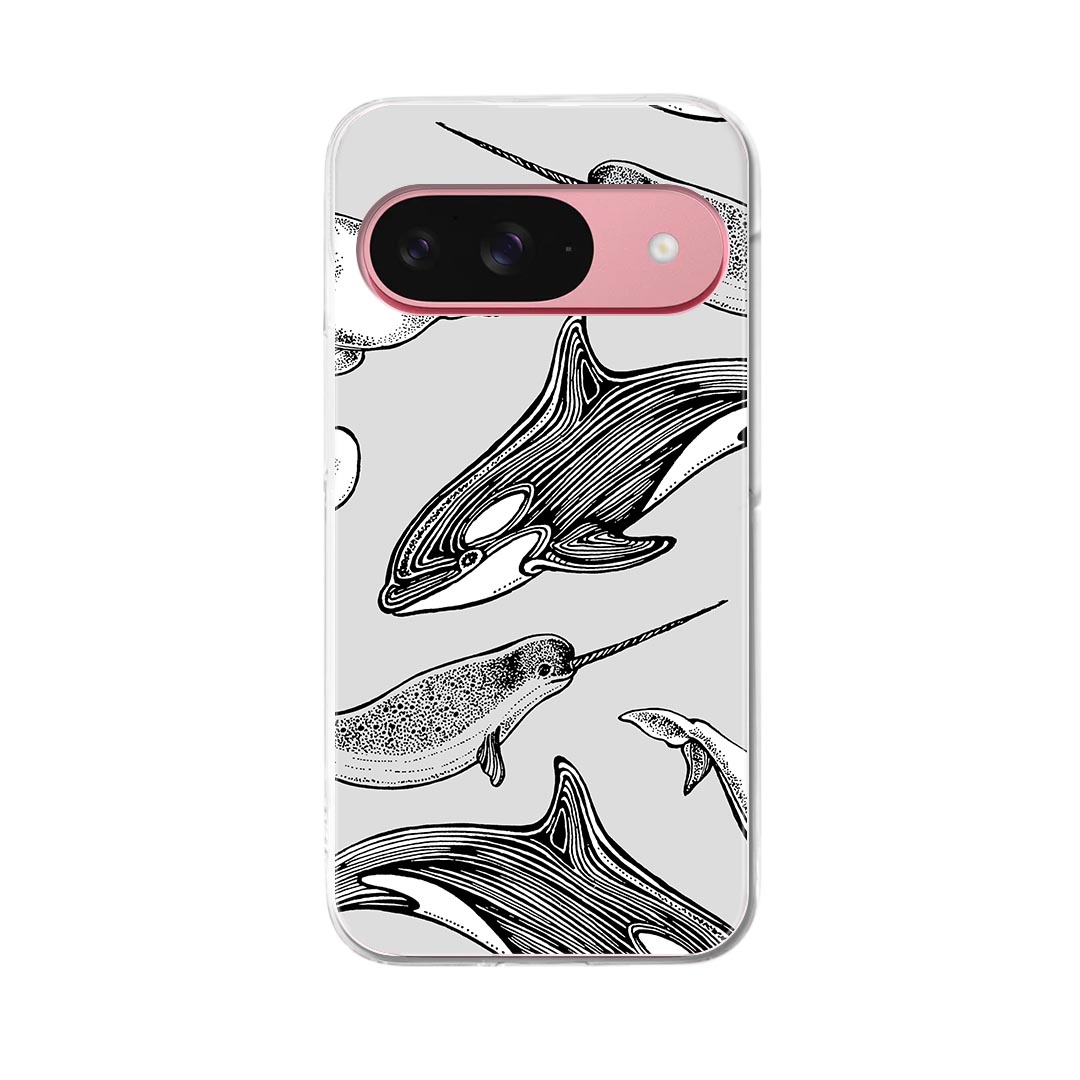Mobile Phone - Google Pixel 9 / Pixel 9 pro 共通対応 6.3インチ ハードケース pixel9 pixel9pro 対応 ケース カバー 011423 海　生き物　アニマル