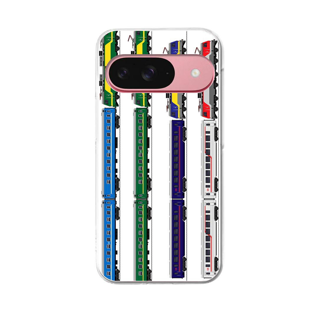 Google Pixel 9 / Pixel 9 pro 共通対応 6.3インチ ハードケース pixel9 pixel9pro 対応 ケース カバー 013213 乗り物　新幹線　電車