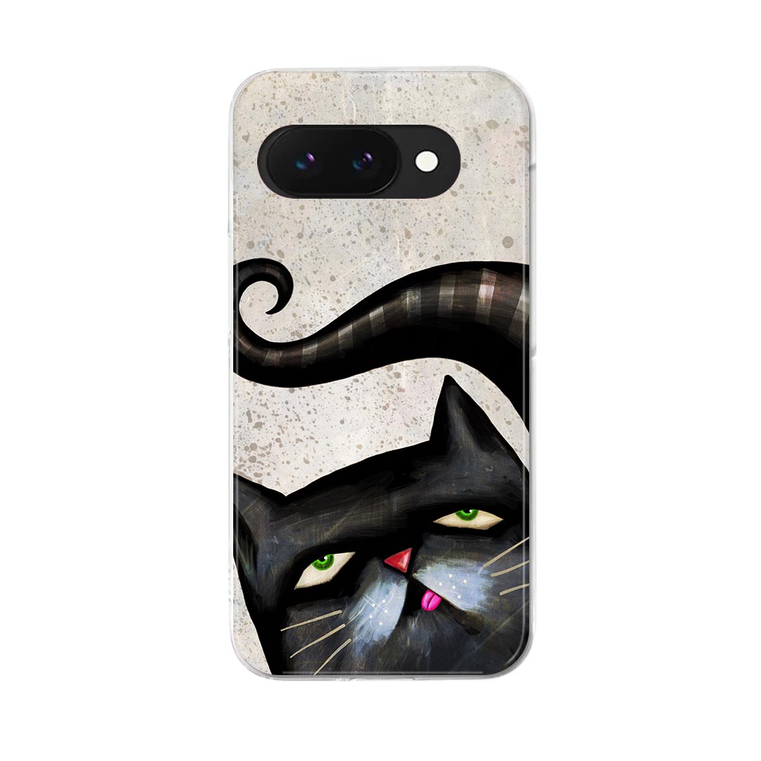 Google Pixel 9a 用 ケース 6.3インチ ハードケース pixel 9a 対応 ケース カバー 026173 動物　ネコ　猫　タコ　妖怪...