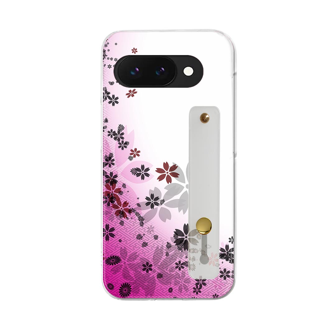 【送料無料】Google Pixel 9a 用 ハードケース スマホ ベルト付 スマホバンド 落下防止 シリコン スタンド機能付 スリム 背面 片手持ち カバー 携帯リング フィンガーリング 角度調整