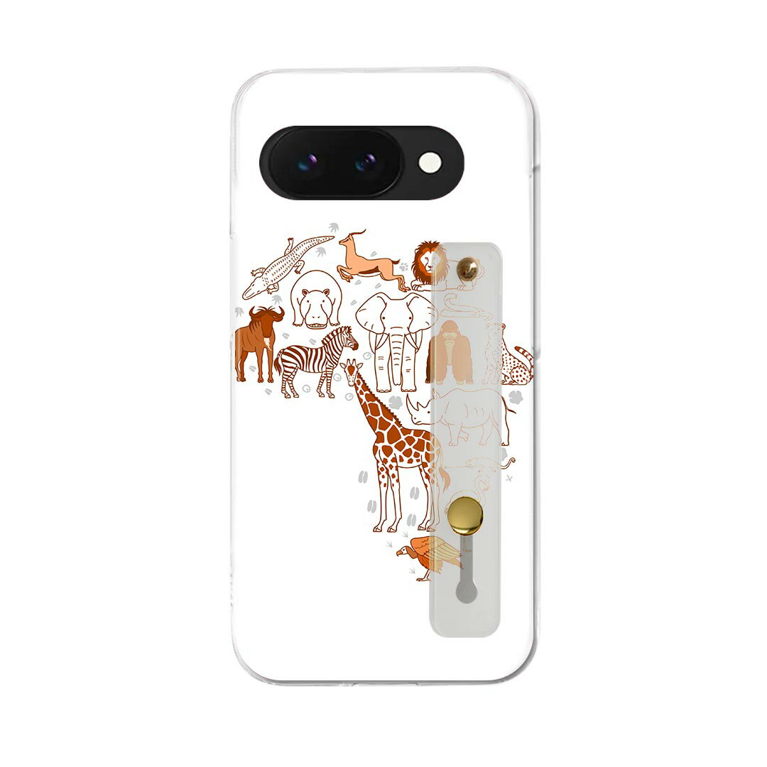 樂天商城 - 【送料無料】Google Pixel 9a 用 ハードケース スマホ ベルト付 スマホバンド 落下防止 シリコン スタンド機能付 スリム 背面 片手持ち カバー 携帯リング フィンガーリング 角度調整