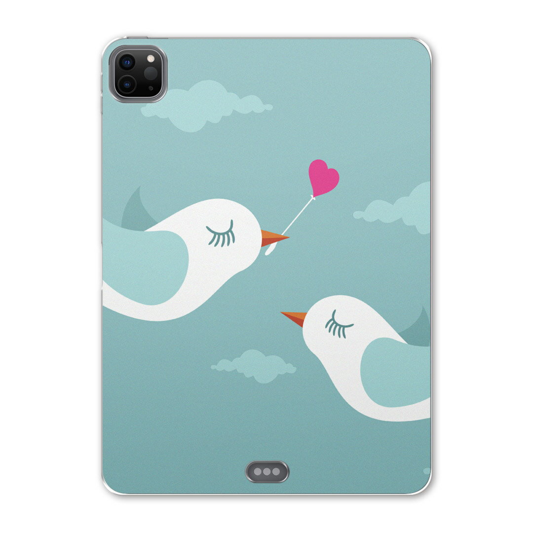 iPad Pro 11 第2世代 2020年版 用 ケース ソフト TPUケース A2228 A2068 A2230 対応 タブレットケース タブレットカバー 001149 アニマル 鳥　ハート