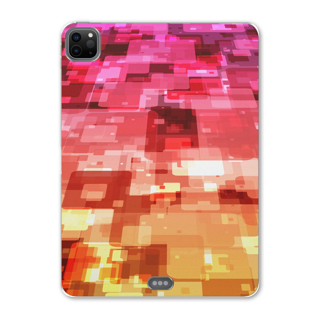 iPad Pro 11 第2世代 2020年版 用 ケース ソフト TPUケース A2228 A2068 A2230 対応 タブレットケース タブレットカバー 001960 クール 模様　ピンク　黄色