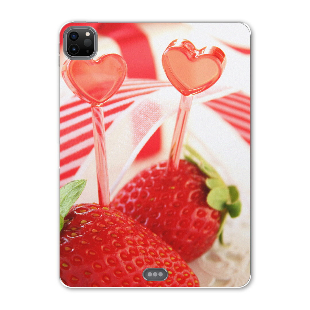 iPad Pro 11 第2世代 2020年版 用 ケース ソフト TPUケース A2228 A2068 A2230 対応 タブレットケース タブレットカバー 002631 ラブリー 果物　ハート　写真