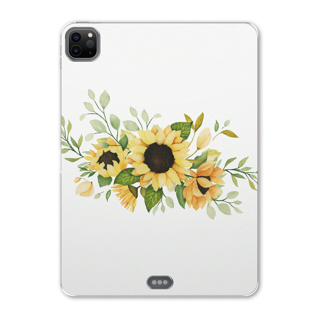 iPad Pro 11 第2世代 2020年版 用 ケース ソフト TPUケース A2228 A2068 A2230 対応 タブレットケース タブレットカバー 020056 ひまわり ひまわり 向日葵 夏
