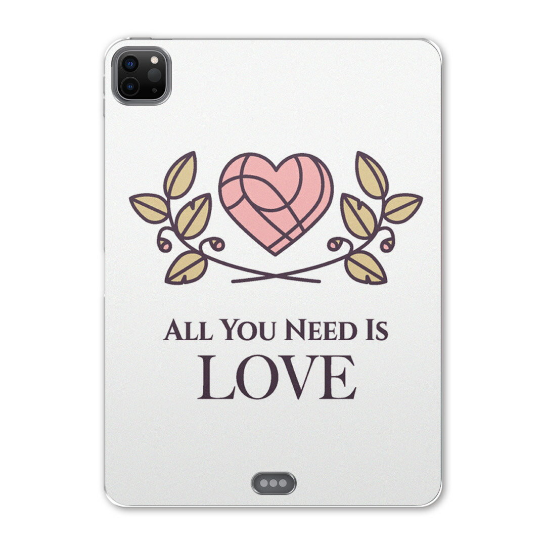 iPad Pro 11 第2世代 2020年版 用 ケース ソフト TPUケース A2228 A2068 A2230 対応 タブレットケース タブレットカバー 007023 ラブリー ハート　英語　文字