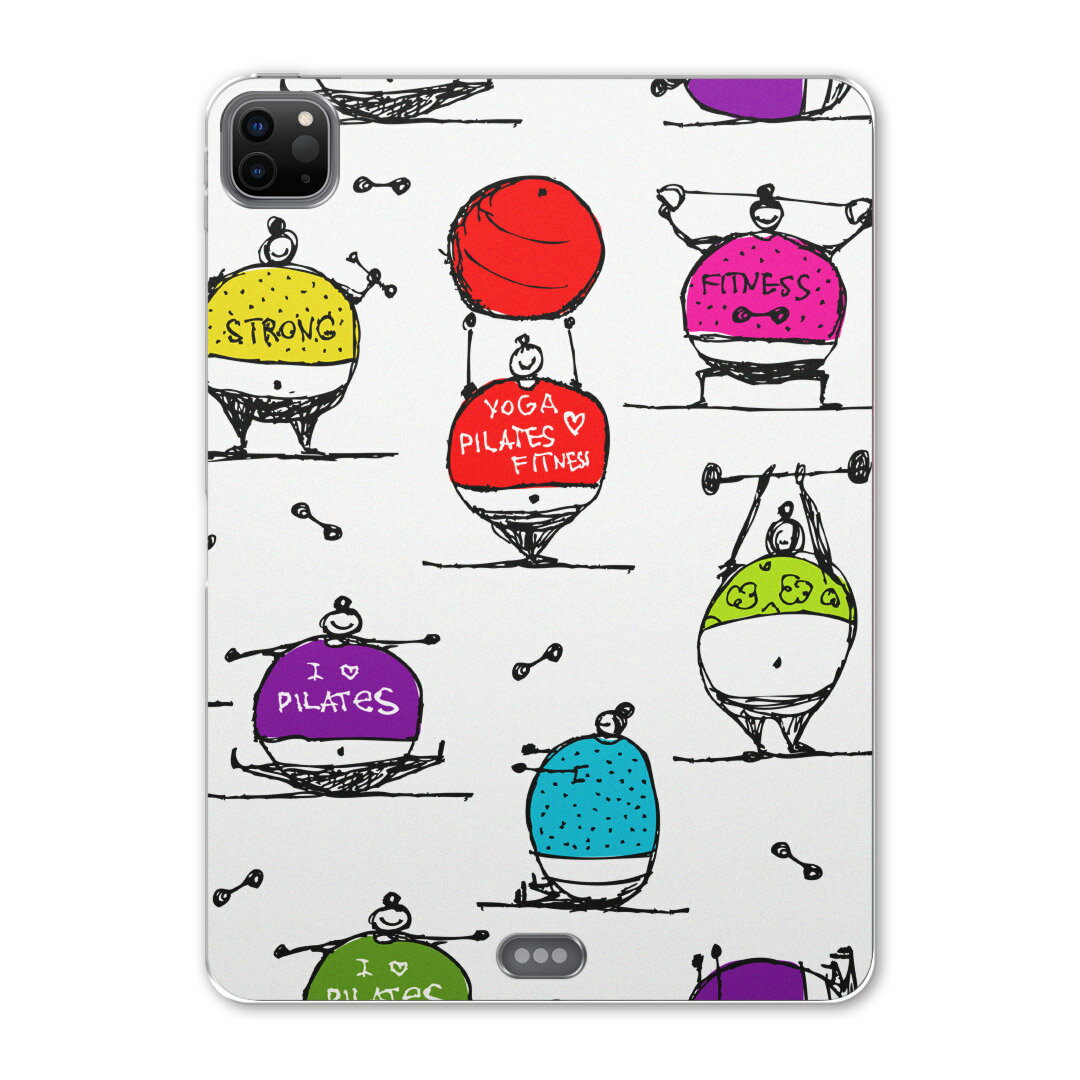 iPad Pro 11 第2世代 2020年版 用 ケース ソフト TPUケース A2228 A2068 A2230 対応 タブレットケース タブレットカバー 008610 ユニーク イラスト　カラフル　人物　ダイエット