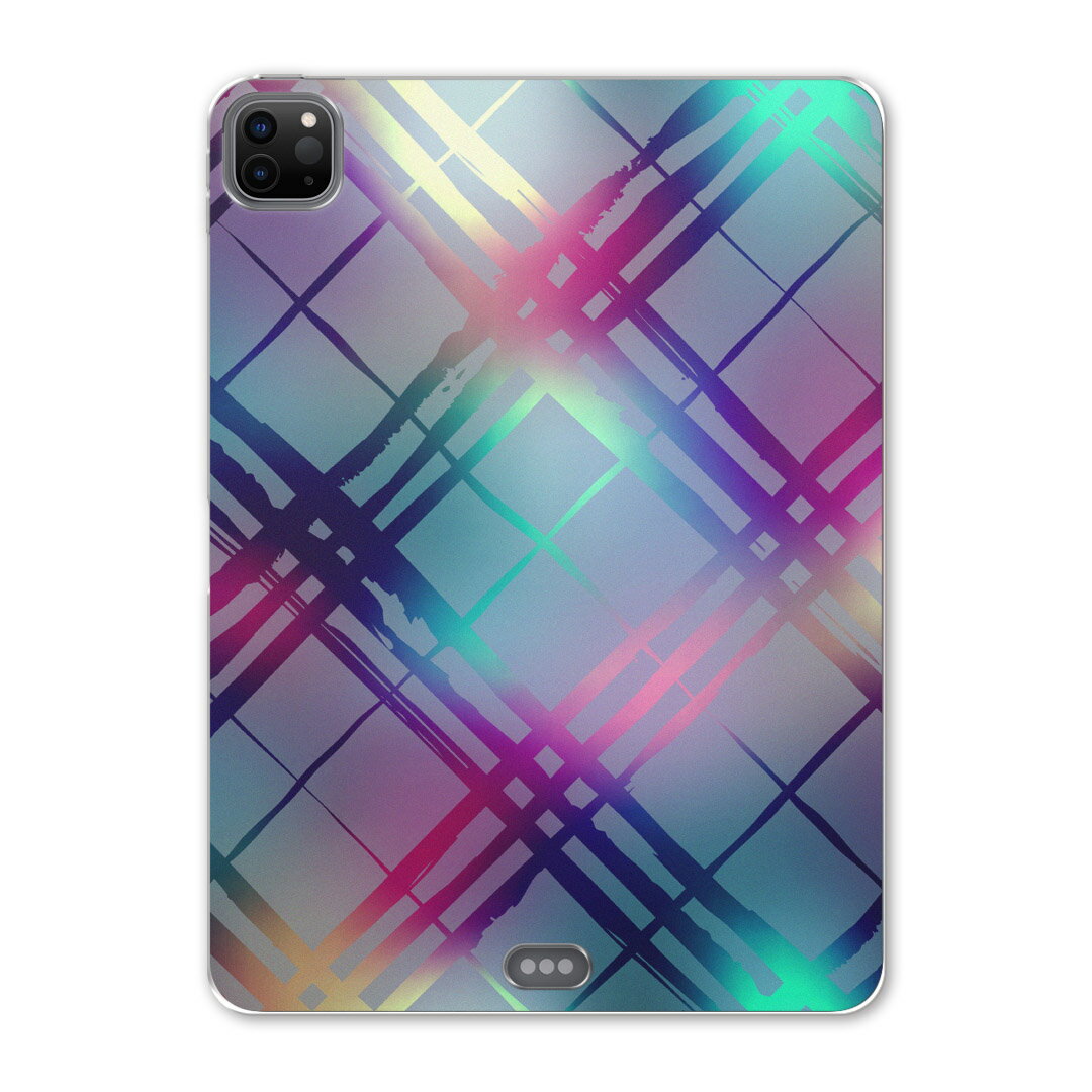 iPad Pro 11 第2世代 2020年版 用 ケース ソフト TPUケース A2228 A2068 A2230 対応 タブレットケース タブレットカバー 008767 クール チェック カラフル 模様