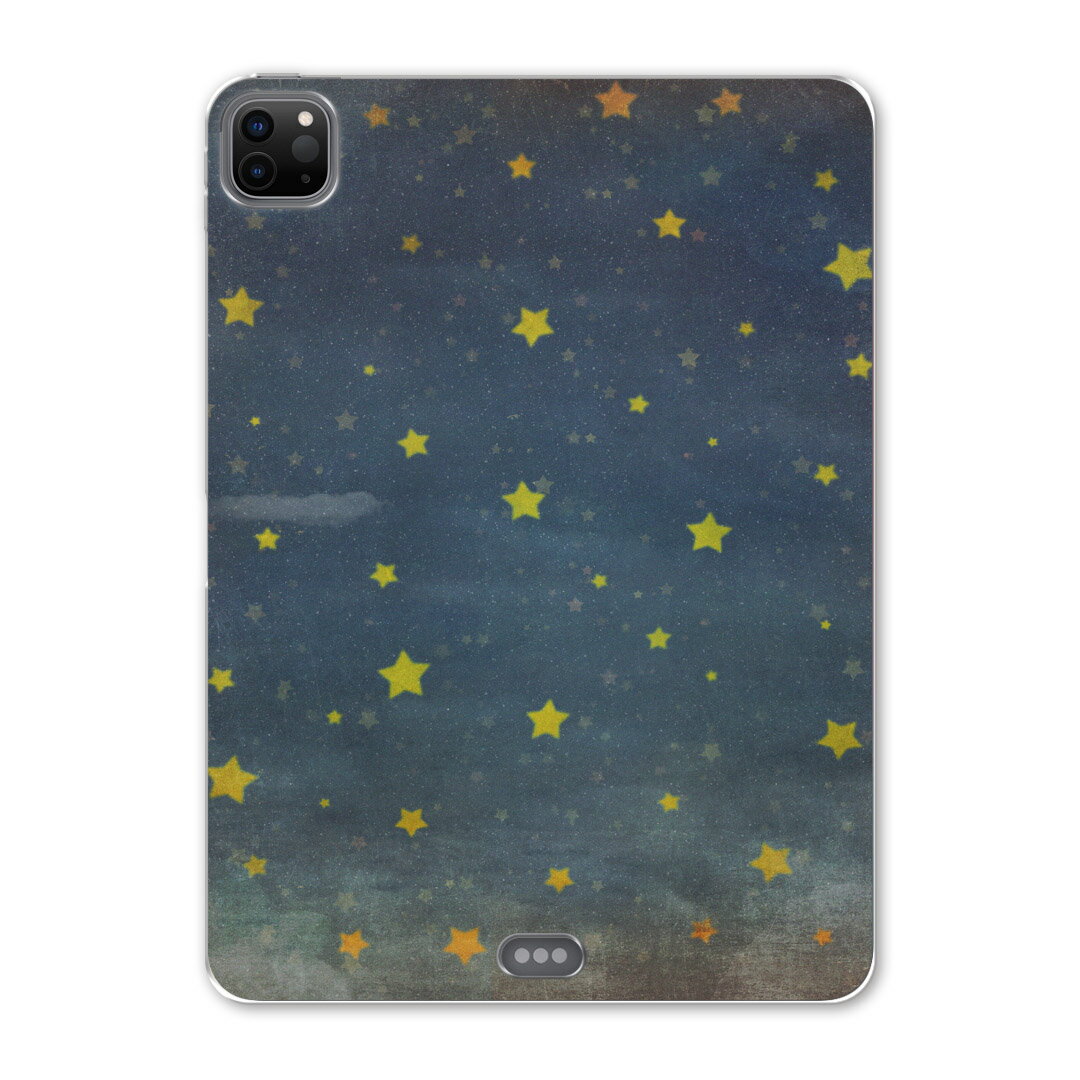 iPad Pro 11 第2世代 2020年版 用 ケース ソフト TPUケース A2228 A2068 A2230 対応 タブレットケース タブレットカバー 010158 星 空 黄色