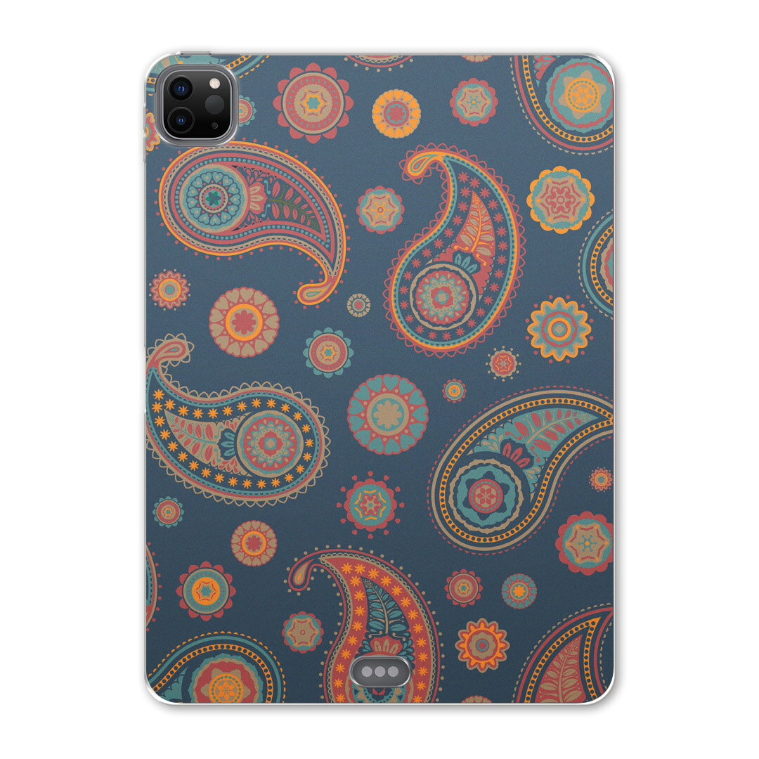 iPad Pro 11 第2世代 2020年版 用 ケース ソフト TPUケース A2228 A2068 A2230 対応 タブレットケース タブレットカバー 010403 ペイズリー　紺　模様