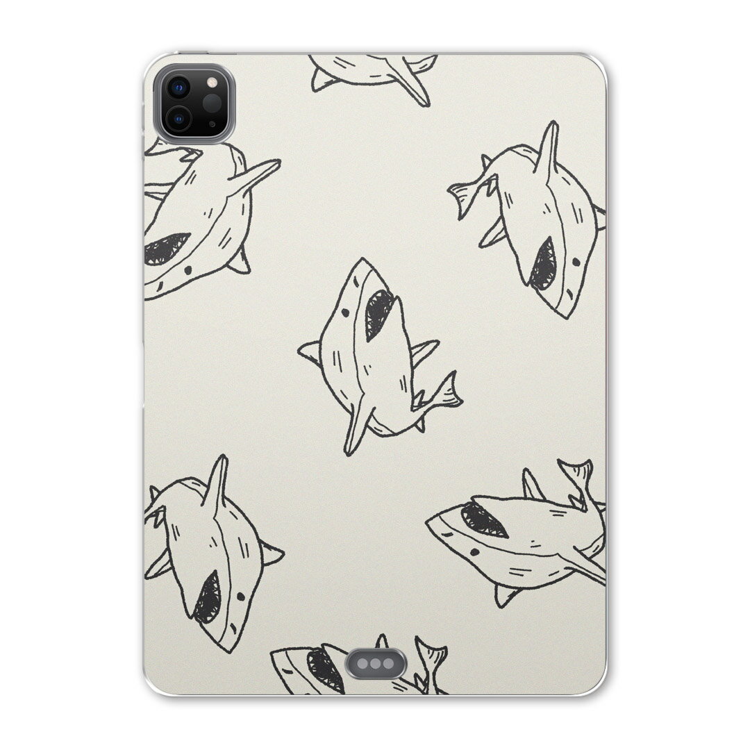iPad Pro 11 第2世代 2020年版 用 ケース ソフト TPUケース A2228 A2068 A2230 対応 タブレットケース タブレットカバー 010515 サメ　海　生き物(2.0)