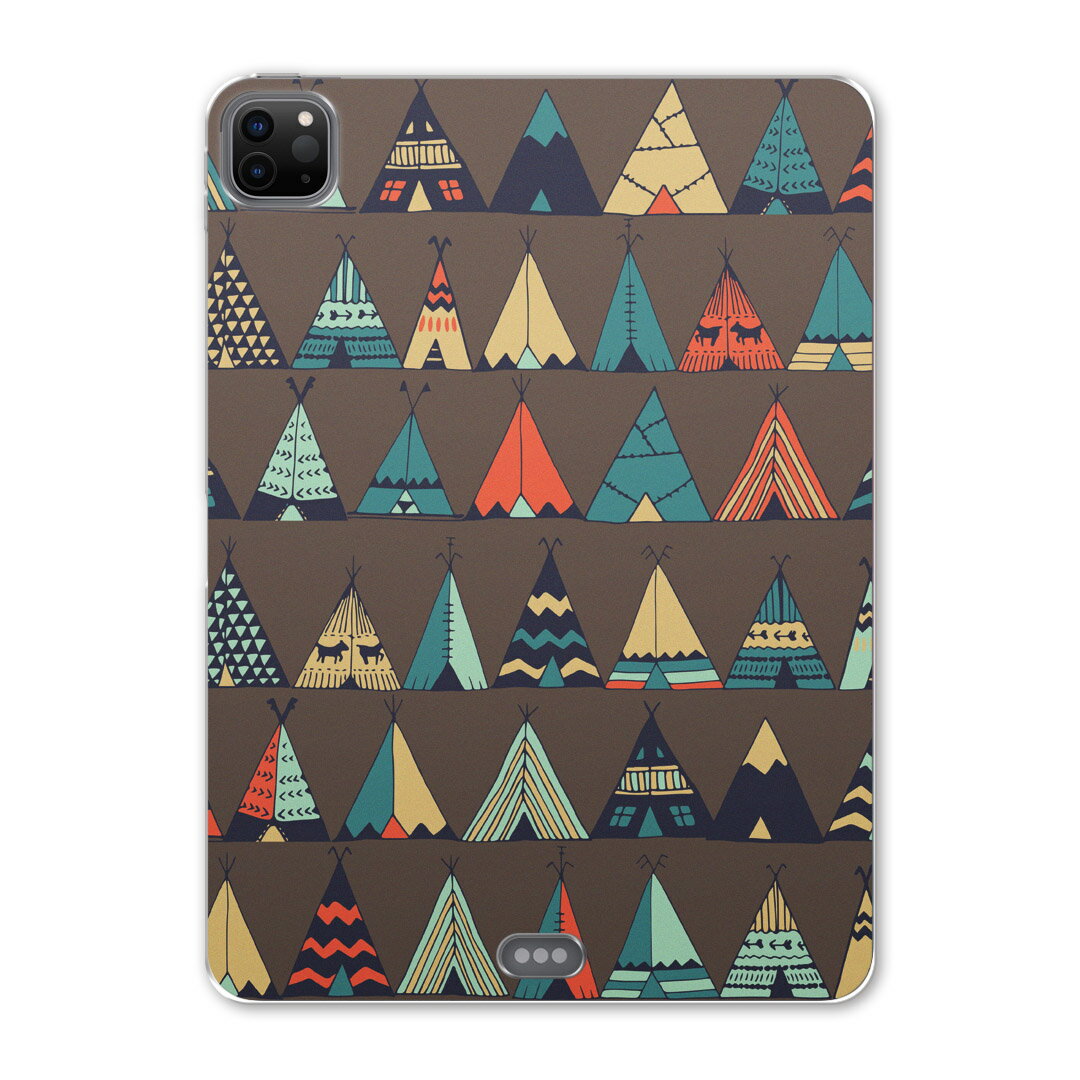 iPad Pro 11 第2世代 2020年版 用 ケース ソフト TPUケース A2228 A2068 A2230 対応 タブレットケース タブレットカバー 010773 模様 テント 茶色