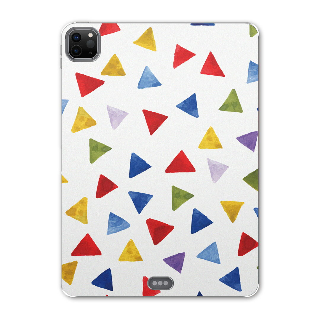 iPad Pro 11 第2世代 2020年版 用 ケース ソフト TPUケース A2228 A2068 A2230 対応 タブレットケース タブレットカバー 010784 色彩　三角　カラフル