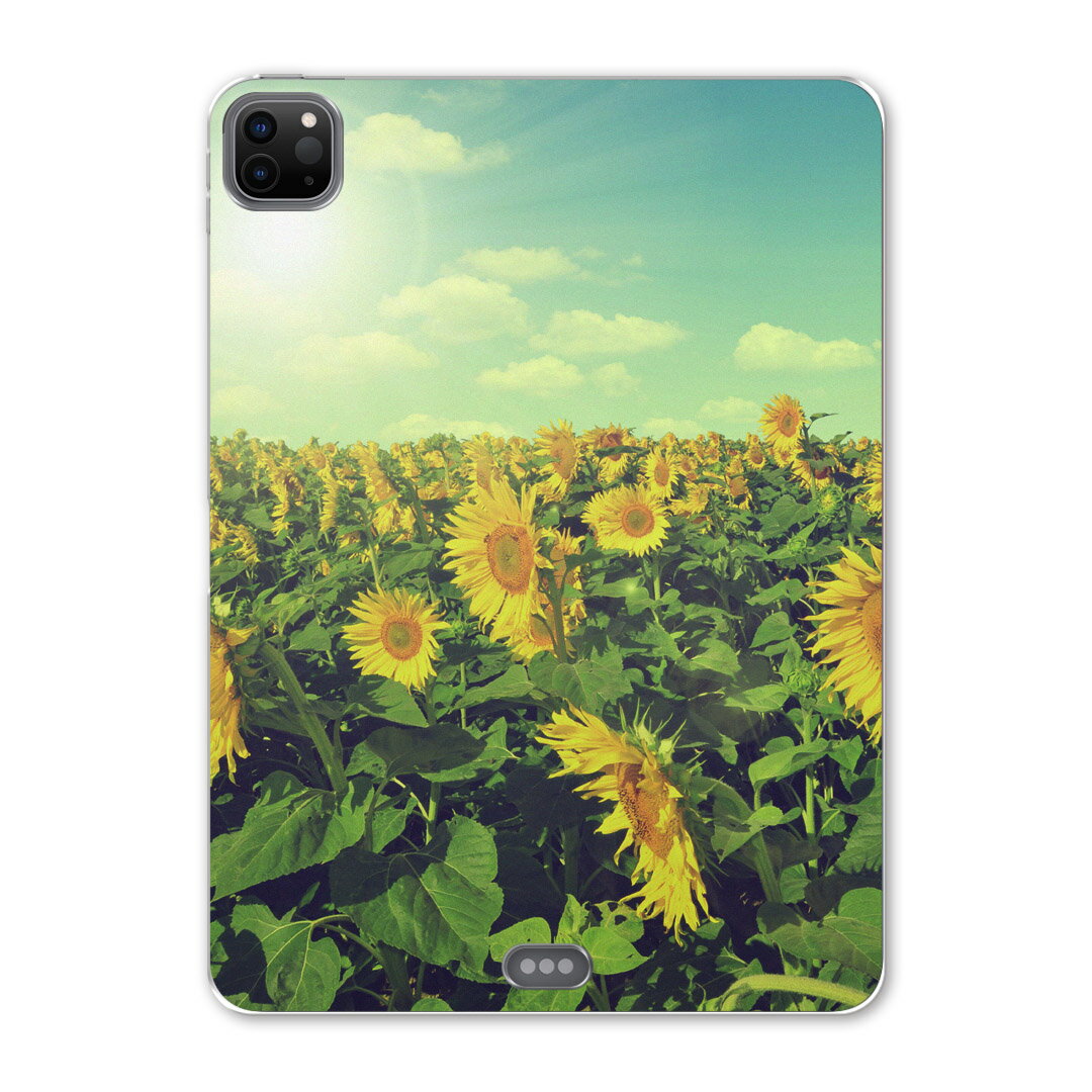 iPad Pro 11 第2世代 2020年版 用 ケース ソフト TPUケース A2228 A2068 A2230 対応 タブレットケース タブレットカバー 011053 花 ひまわり 夏