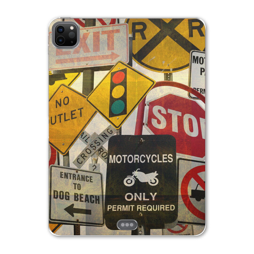 iPad Pro 11 第2世代 2020年版 用 ケース ソフト TPUケース A2228 A2068 A2230 対応 タブレットケース タブレットカバー 011168 標識 英語 看板