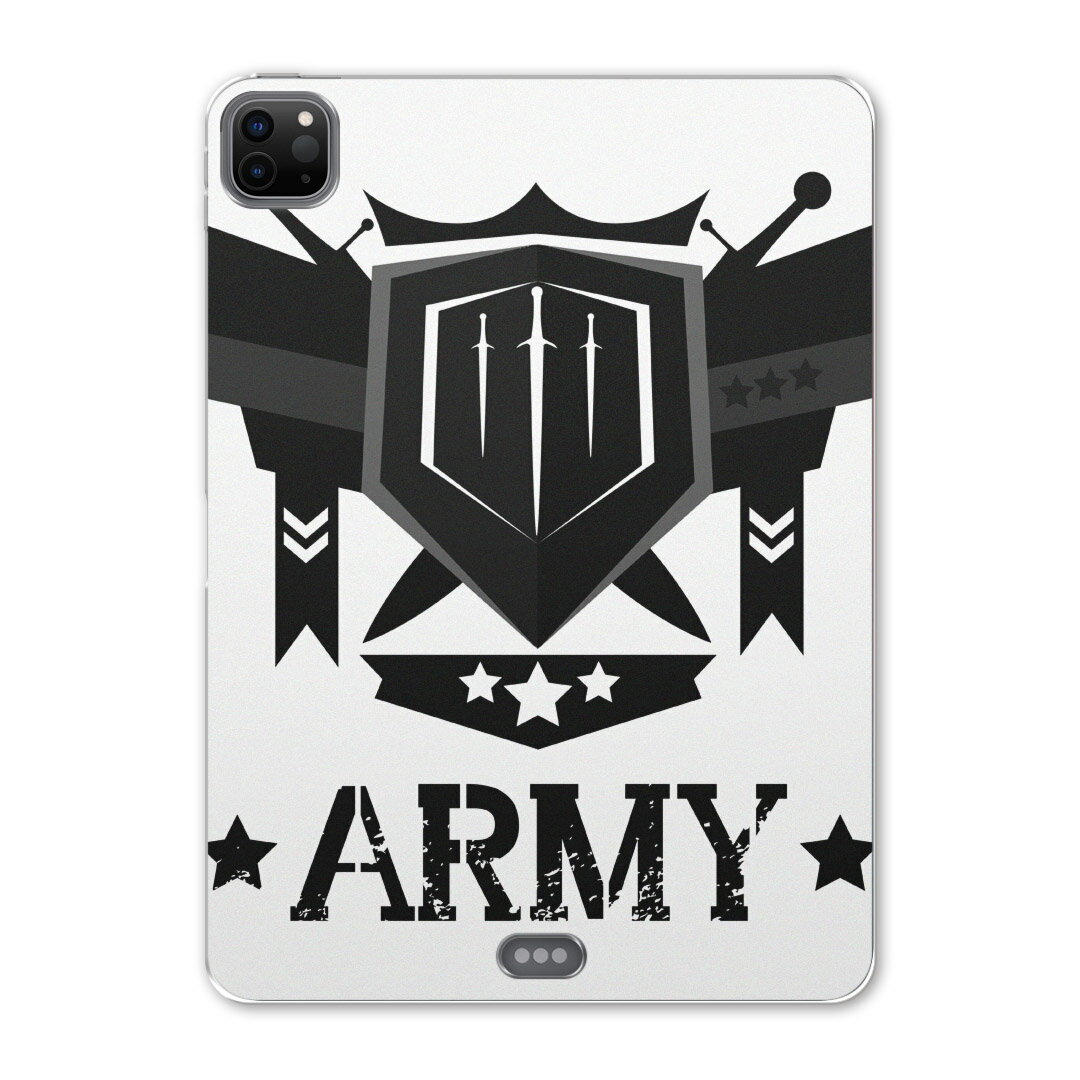 iPad Pro 11 第2世代 2020年版 用 ケース ソフト TPUケース A2228 A2068 A2230 対応 タブレットケース タブレットカバー 011516 アーミー　階級　星