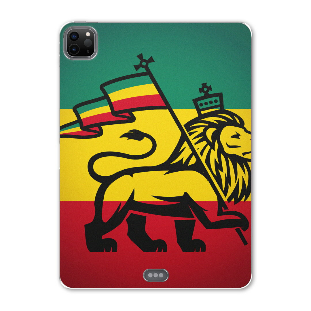 iPad Pro 11 第2世代 2020年版 用 ケース ソフト TPUケース A2228 A2068 A2230 対応 タブレットケース タブレットカバー 011741 レゲエ　動物　ライオン