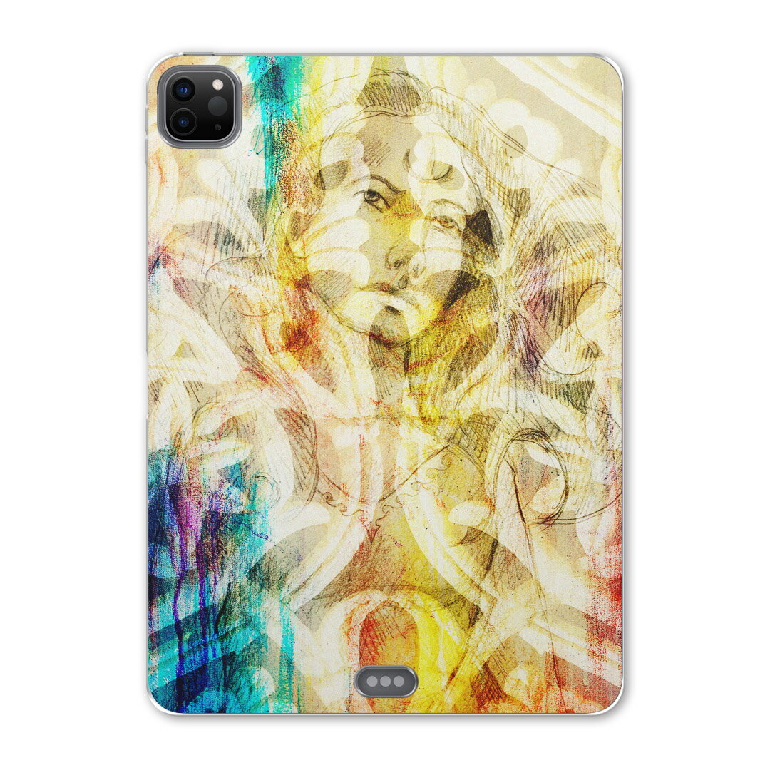 iPad Pro 11 第2世代 2020年版 用 ケース ソフト TPUケース A2228 A2068 A2230 対応 タブレットケース タブレットカバー 011777 女性　イラスト　カラフル(2.0)