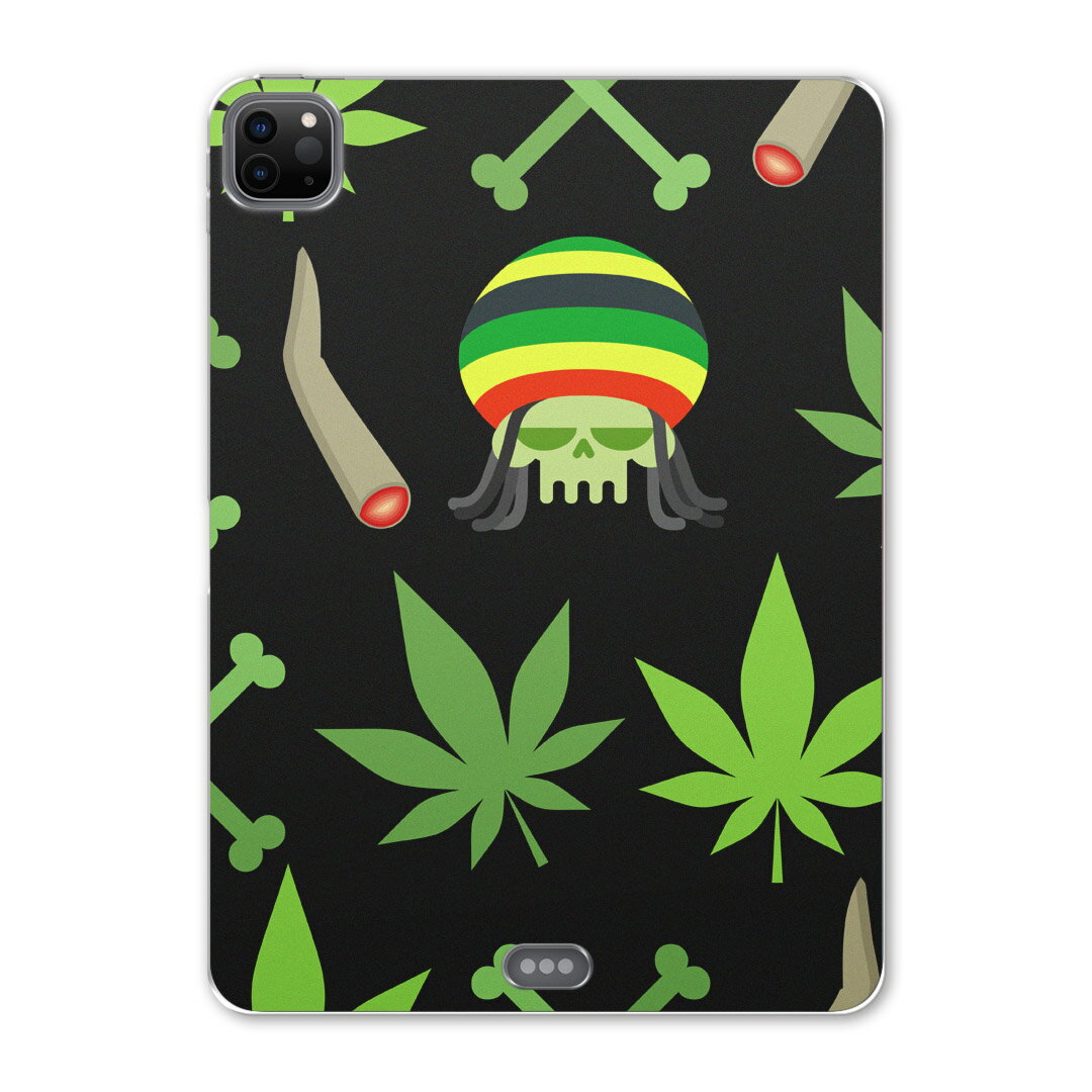 iPad Pro 11 第2世代 2020年版 用 ケース ソフト TPUケース A2228 A2068 A2230 対応 タブレットケース タブレットカバー 011917 レゲエ　スカル　かっこいい