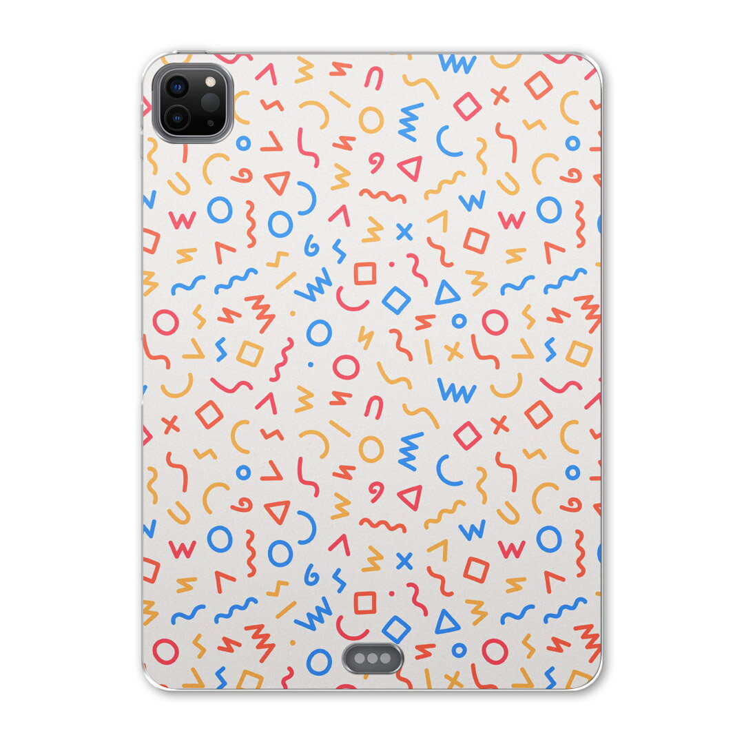 iPad Pro 11 第2世代 2020年版 用 ケース ソフト TPUケース A2228 A2068 A2230 対応 タブレットケース タブレットカバー 011990 白　カラフル　模様