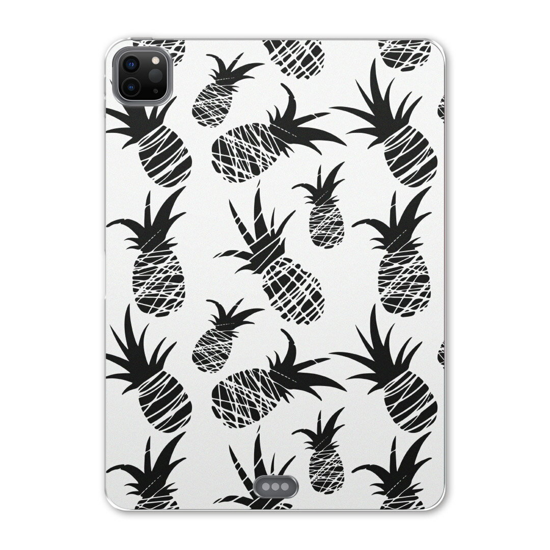 iPad Pro 11 第2世代 2020年版 用 ケース ソフト TPUケース A2228 A2068 A2230 対応 タブレットケース タブレットカバー 012089 パイナップル　夏　モノトーン