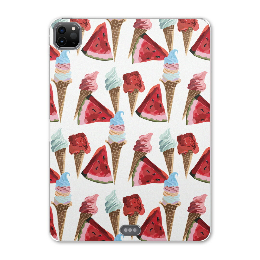 iPad Pro 11 第2世代 2020年版 用 ケース ソフト TPUケース A2228 A2068 A2230 対応 タブレットケース タブレットカバー 012142 アイス　スイカ　夏