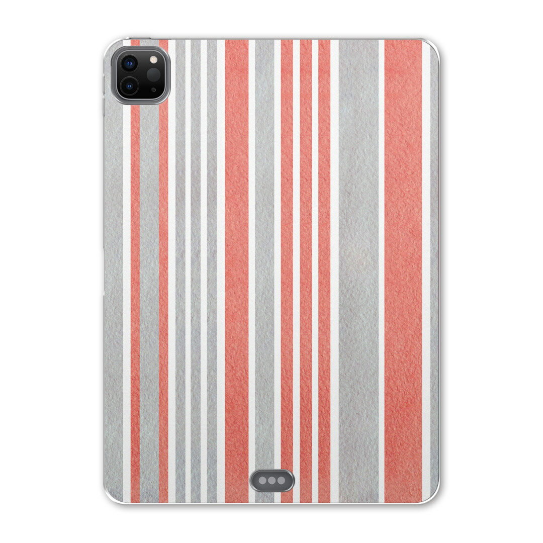 iPad Pro 11 第2世代 2020年版 用 ケース ソフト TPUケース A2228 A2068 A2230 対応 タブレットケース タブレットカバー 012365 ストライプ 赤 グレー