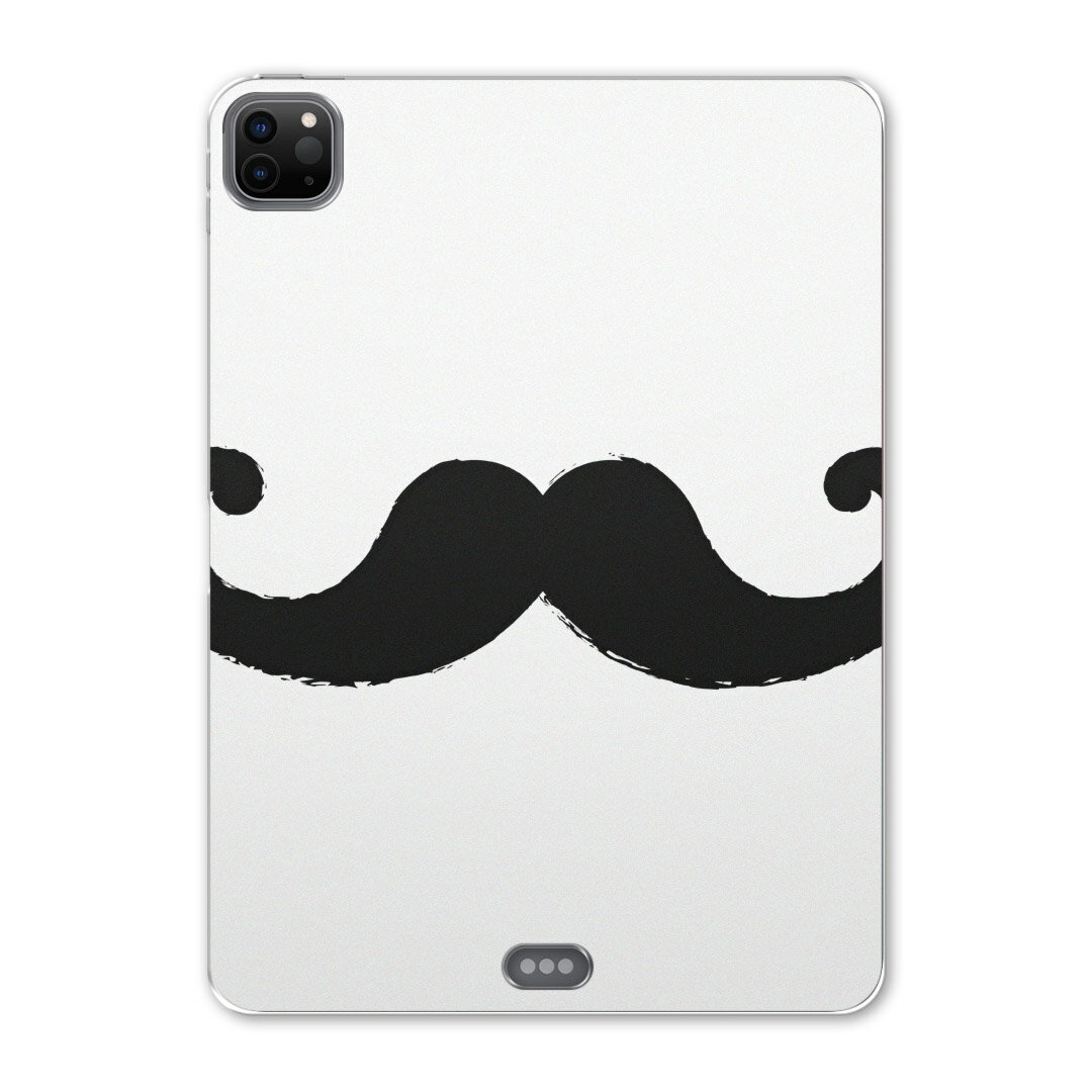 iPad Pro 11 第2世代 2020年版 用 ケース ソフト TPUケース A2228 A2068 A2230 対応 タブレットケース タブレットカバー 012978 ヒゲ モノトーン マーク